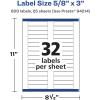 imageAvery Matte White Rectangle Labels Sure Feed Technology 58quot x 3quot 800 Matte White Printable Labels800 Labels