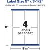 imageAvery Matte White Rectangle Labels Sure Feed Technology 5quot x 35quot 100 Matte White Printable Labels100 Labels