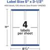imageAvery Matte White Rectangle Labels Sure Feed Technology 5quot x 35quot 100 Matte White Printable Labels400 Labels