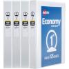imageAvery Mini Economy View 3 Ring Binders 1quot Round Rings Holds 55quot x 85quot Paper White 4 Pack 177021 inch