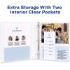 imageAvery Mini Economy View 3 Ring Binders 1quot Round Rings Holds 55quot x 85quot Paper White 4 Pack 177021 inch