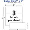 imageAvery MultiUse Removable Labels 1quot x 3quot White NonPrintable 72 Blank Labels Total 6728Labels