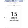 imageAvery NoIron Fabric Labels Assorted Shapes and Sizes Washer and DryerSafe Waterproof Labels NonPrintable 45 Total 407004 in X 6 in