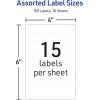 imageAvery NoIron Fabric Labels Assorted Shapes and Sizes Washer and DryerSafe Waterproof Labels NonPrintable 45 Total 40700One Size