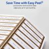 imageAvery Printable Address Labels 1quot x 258quot Matte White with Metallic Gold Borders Permanent Laser ampamp Inkjet Compatible 300 Blank Mailing Labels Great for Weddings Favors and More 6507