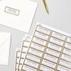 imageAvery Printable Address Labels 1quot x 258quot Matte White with Metallic Gold Borders Permanent Laser ampamp Inkjet Compatible 300 Blank Mailing Labels Great for Weddings Favors and More 6507