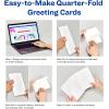 imageAvery Printable Greeting Cards QuarterFold 425quot x 55quot Matte White 20 Blank Cards with Envelopes 3266One Size