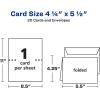 imageAvery Printable Greeting Cards QuarterFold 425quot x 55quot Matte White 20 Blank Cards with Envelopes 3266One Size