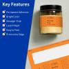 imageAvery Printable Rectangle Labels Sure Feed Technology 214quot x 734quot Bright Orange Labels PrinttoTheEdge LaserInkjet Printable 320 Total Great for Candles and Jars40 labels