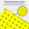 imageAvery Printable Round Labels Sure Feed Technology 34quot Diameter Neon Yellow Labels PrinttoTheEdge LaserInkjet 3200 Total Great for Price Stickers and Mailing Seals800 labels