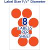 imageAvery Removable Print or Write Color Coding Labels for Laser Printers 125 Inches Round Pack of 400 5497