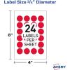 imageAvery Round Color Coding Labels Removable Adhesive Red 075quot 3 Pack 3024 Labels Total 321363 pack