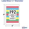 imageAvery SeeThrough ColorCoding Removable Labels 14 Inch Round Labels Assorted Translucent Colors NonPrintable 864 Dot Stickers Total 5796Assorted