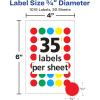 imageAvery SeeThrough ColorCoding Removable Labels 34 Inch Round Labels Assorted Translucent Colors NonPrintable 1015 Dot Stickers Total 5473
