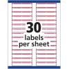 imageAvery TrueBlock File Folder Labels 23quot x 3716quot 1500 Printable Labels WhiteRed Permanent 50665