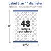 imageAvery TrueBlock Matte White Round Labels Sure Feed Technology 1quot Diameter 480 Matte White Labels PrinttoTheEdge LaserInkjet Printable Great for Product Merchandising Stickers480 labels