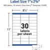 imageAvery Waterproof Printable Address Labels with Sure Feed 1quot x 258quot White Ultrahold Permanent Adhesive Laser Printers 300 Blank Mailing Labels Great for Mailing Branding and More 15509