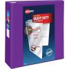imageAveryR HeavyDuty View 3 Ring Binder 1quot OneTouch EZDR Rings 1 Purple Binder 79771Purple