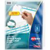 imageAvery 5 Big Tab Dividers for 3 Ring Binder Easy Print ampamp Apply Clear Label Strip Index Maker Customizable White Tabs 5 Sets 114921set