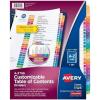 imageAvery AZ Dividers for 3 Ring Binders 26 Tabs per Set Customizable Table of Contents Multicolor Tabs Great for Organizing Reports Projects and More 111250281 H x 110 L x 110 W Pack of 12