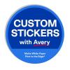 imageAvery Custom Stickers 25 Inch Round ampamp Personalized Stickers Design Your Own Matte White Paper with Satin Finish Custom Decals Great for Branding Gifts and MoreMatte White Paper