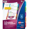 imageAvery Dividers for 3 Ring Binders 5 Tabs per Set Customizable Table of Contents Multicolor Arched Tabs Great for Organizing Reports Projects and More 11840Pack of 1
