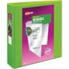 imageAvery Durable View 3 Ring Binders 1 Inch Slant Rings 250Sheet Capacity Assorted Pastel Colors 6Pack 05632  for School Office Teachers Classrooms ampamp Home OrganizationGreen
