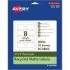 imageAvery EcoFriendly Matte White Recycled Rectangle Labels 2quot x 3quot PrinttoTheEdge Matte White Labels Permanent Adhesive LaserInkjet Printable 80 Total80 labels