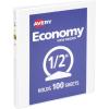 imageAvery Economy View 3 Ring Binder 3quot Round Rings 1 White Binder 0574105