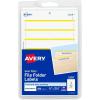 imageAvery File Folder Labels on 4quot x 6quot Sheets Easy Peel WhiteYellow Print or Write 23quot x 3716quot 252 Labels 520958 x 3 12