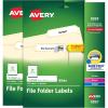 imageAvery File Folder Labels with TrueBlock Technology Permanent Adhesive 23quot x 3716quot LaserInkjet 2Pack 300 Labels Total 28593File Folder Labels