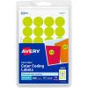 imageAvery Removable ColorCoding Labels 34quot Diameter Neon Yellow Laser 1008 Total 5470