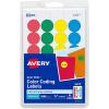 imageAvery Removable ColorCoding Labels Removable Adhesive Assorted Colors 34quot Diameter 1008 Labels 54721Pack