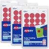 imageAvery Round Color Coding Labels Removable Adhesive Red 075quot 3 Pack 3024 Labels Total 321363 pack