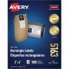 imageAvery TrueBlock Shipping Labels for InkjetLaser Printers 2quot x 4quot White Rectangle 1000 Labels Permanent 5163 Made in Canada
