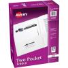 imageAvery Two Pocket Folders Holds up to 40 Sheets Business Card Slot 25 White Folders 47991White