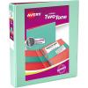 imageAvery TwoTone Durable View 3 Ring Binder 15 Inch Slant Rings MintCoral Binder 17289