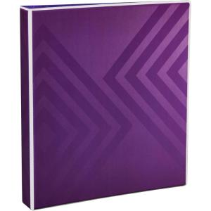 imageAvery Dual Effect HeavyDuty 3 Ring Binder 1 Inch Slant Rings Black Binder 03218Plum Purple