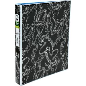 imageAvery Durable View 3 Ring Binder 1 Inch Round Rings Black and White Marble Waves 1 Fashion Binder 26743