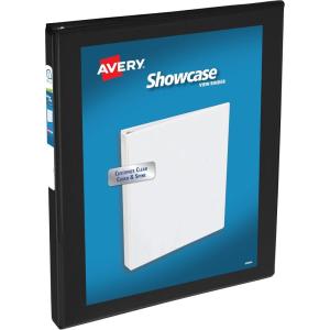 imageAvery Economy Showcase View 3 Ring Binders 15 Inch Slant Rings Black Binder Ideal for Organization Office Use 1965005