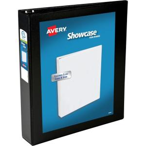 imageAvery Economy Showcase View 3 Ring Binders 15 Inch Slant Rings Black Binder Ideal for Organization Office Use 1965015