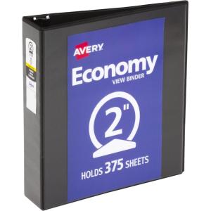 imageAvery Economy View 3 Ring Binder 1 Inch Round Rings 12 Black Binders 057102