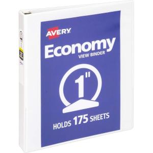 imageAvery Economy View 3 Ring Binder 3quot Round Rings 1 White Binder 057411