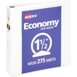 imageAvery Economy View 3 Ring Binder 3quot Round Rings 1 White Binder 0574115