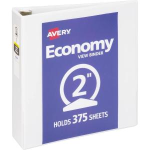 imageAvery Economy View 3 Ring Binder 3quot Round Rings 1 White Binder 057412