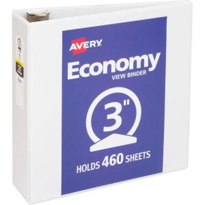 imageAvery Economy View 3 Ring Binder 3quot Round Rings 1 White Binder 057413