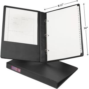 imageAvery LegalSize Durable 3 Ring Binders 1quot Round Rings Holds 85quot x 14quot Paper Black 2 Pack 177091 Pack