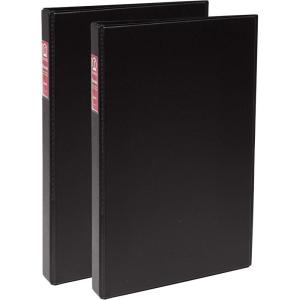 imageAvery LegalSize Durable 3 Ring Binders 1quot Round Rings Holds 85quot x 14quot Paper Black 2 Pack 177092 Pack