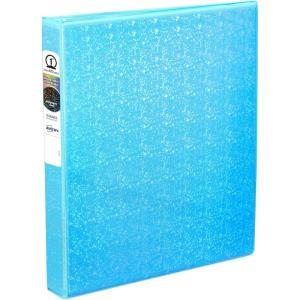 imageAvery Luxe Collection Durable Holographic 3 Ring Binder Customizable View Cover 1 Inch Round Rings 1 Holographic Violet Binder 03226Aqua