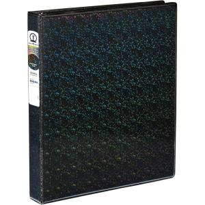 imageAvery Luxe Collection Durable Holographic 3 Ring Binder Customizable View Cover 1 Inch Round Rings 1 Holographic Violet Binder 03226Black